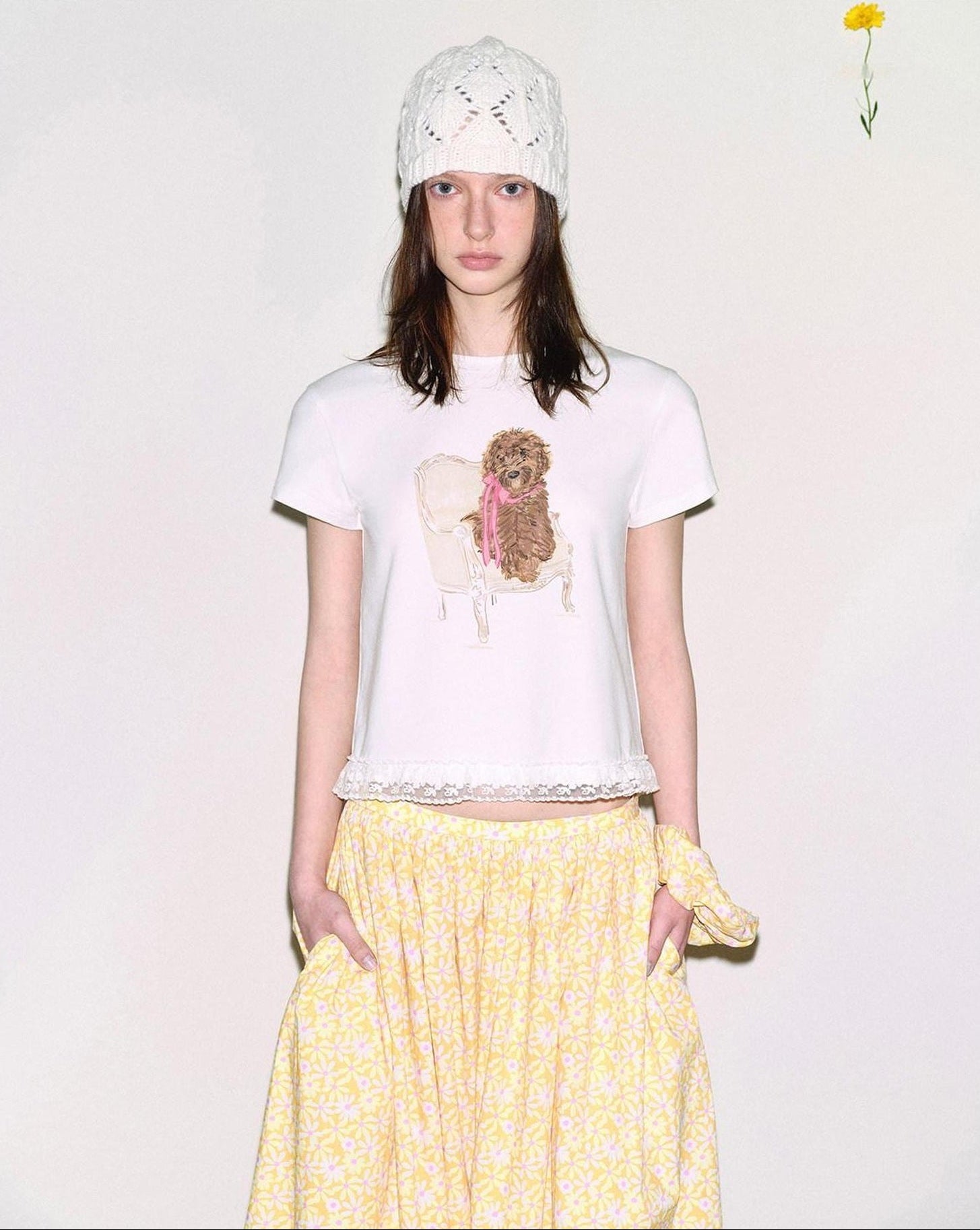 fano Cotton Blend Animal Print Slim Cropped Round Neck Short Sleeve T-Shirts