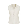 fano Breathable Viscose Linen Blend Slim Fit Office Commuter Solid Tank Tops