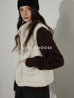 Lofi choose Cozy Thick Loose Fit Commuter Crewneck Knit Pullover Office Sweaters