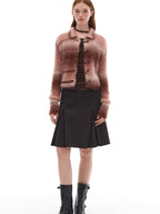 someone sometimes Viscose Wool Blend Slim Fit A Line Mid Waist Lined Women Tan Midi Skirts