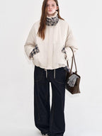fano Insulated Korean Commuter Loose Fit Zipper Front Women Mint Puffer Jackets