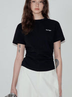 fano Cotton Stretch Slim Fit Korean Round Neck Women Short Sleeve T-Shirts