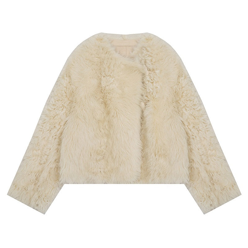 unspoken_Minimal_Off_White_Button_Front_Crew_Neck_Straight_Fit_Office_Short_Coat_MISSTT