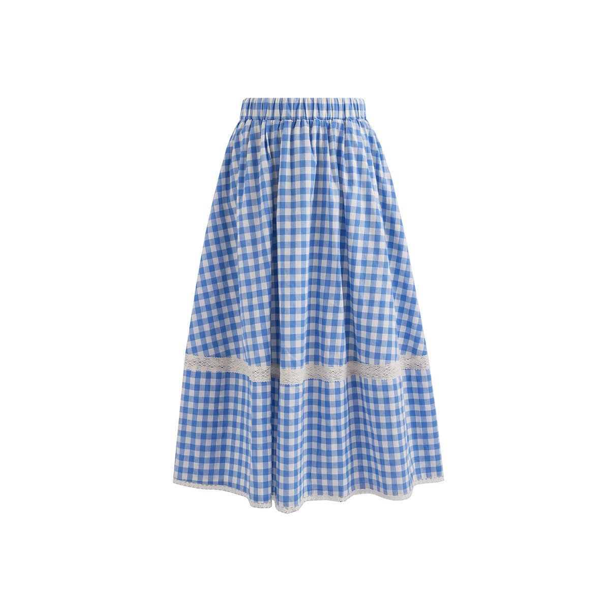 fano_100_Percent_Cotton_Round_Neck_Blue_White_Gingham_Top_&_Skirt_Sets_MISSTT