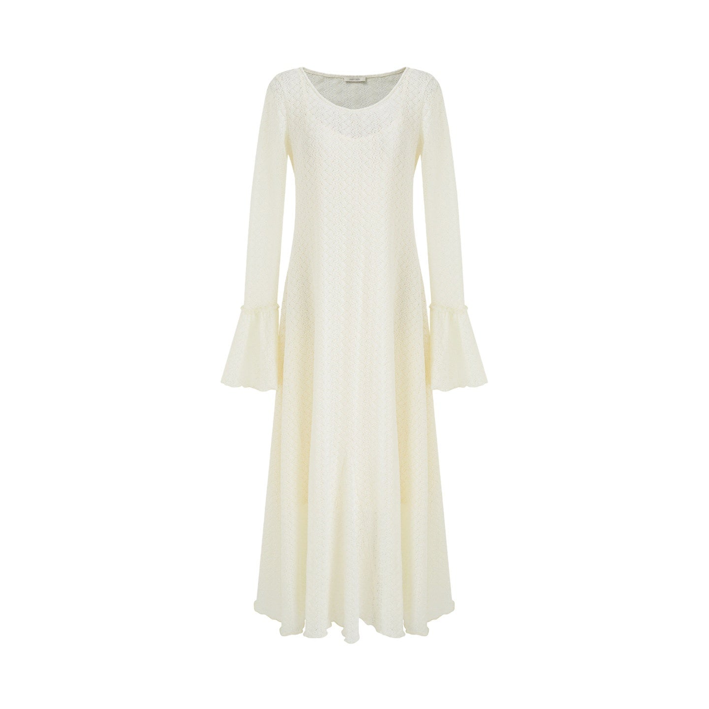 unspoken_Breathable_Comfortable_Commuter_Cutout_Waist_Bell_Sleeve_Maxi_Dresses_MISSTT