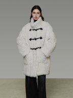 unspoken Warm Stand Collar Loose Mid Length Minimal Commuter Women Polyester Long Coats