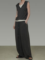 unspoken Soft Viscose Short Sleeve Hooded Casual Long Pants Top & Pants Sets