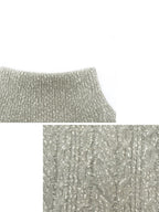 someone sometimes Wool Mohair Blend Oversized Casual Knit Pullover Women Dark Mist Green Sweaters