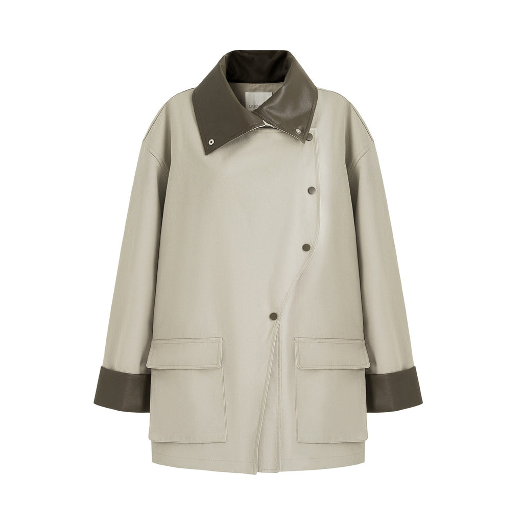 unspoken_Pure_Cotton_Loose_Mid_Length_Single_Breasted_Women_Commuter_Khaki_Trench_Coats_MISSTT