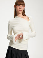 someone sometimes Elegant Office Pullover Regular Women Solid Cream Charcoal Knitwear Sweaters
