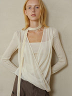 someonesometimes Soft Wool Blend Slim Round Neck Long Sleeve Women Almond Beige Knit Cardigans