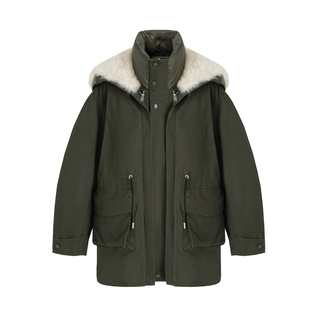 unspoken_90%_White_Duck_Down_Warm_Midlength_Stand_Collar_Women_Army_Green_Down_Jackets_MISSTT