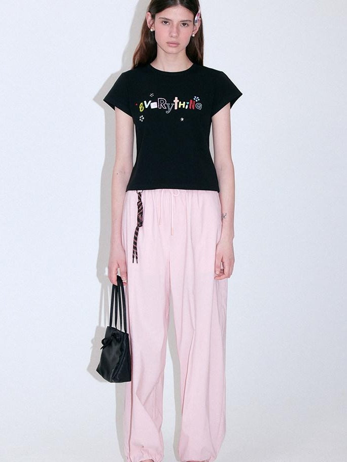 fano Soft Viscose Stretch Korean Relaxed Straight Pockets Elastic Waist Sweatpants