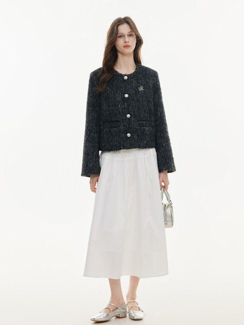 ikyou Wrinkle Resistant 3D Embellished Korean Straight Fit Workwear Cropped Jackets