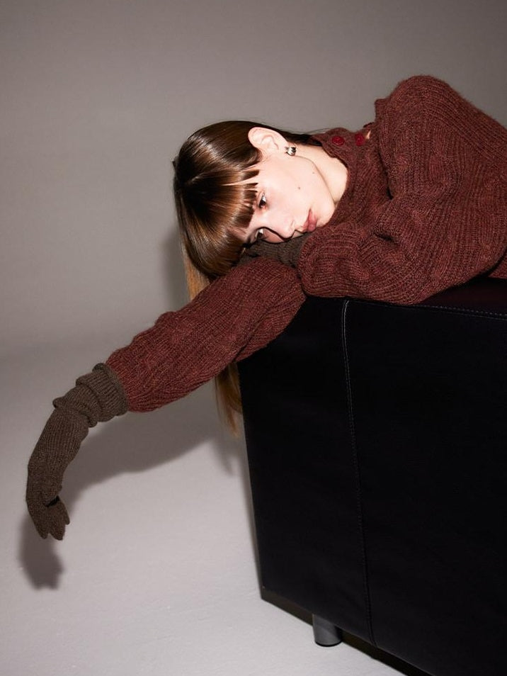 someone sometimes Vintage Red Turtleneck Commuter Pullover Knitwear Acrylic Wool Sweaters