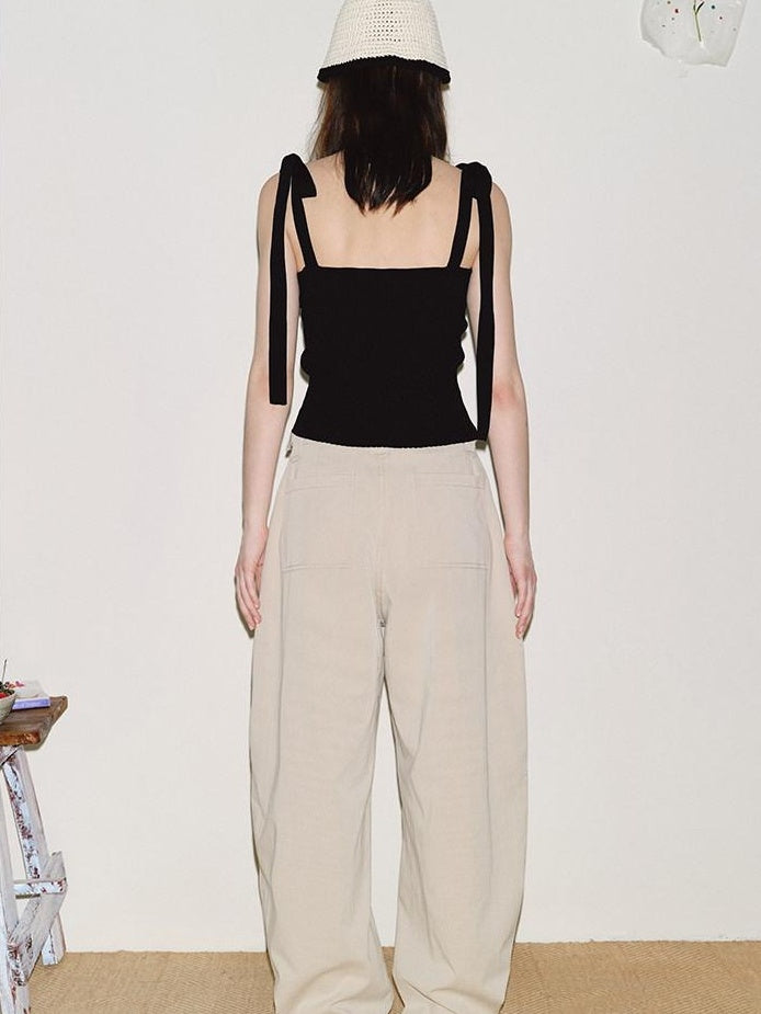 fano Slim Viscose Nylon Spaghetti Strap Office Cropped Solid Black White Camisoles