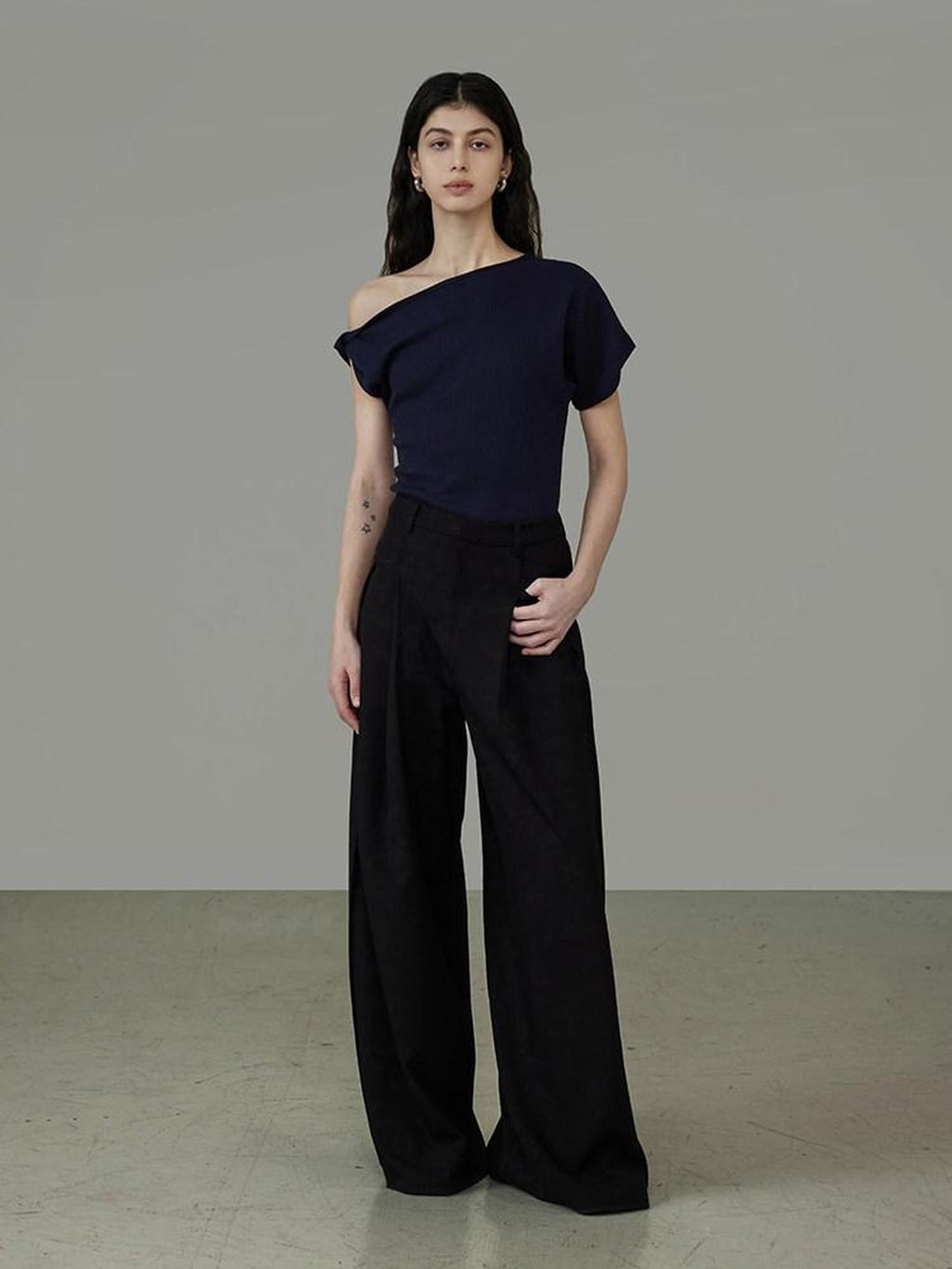 unspoken Cooling Asymmetric Slim Work Women One Shoulder Cropped Off Shoulder Crop Tops
