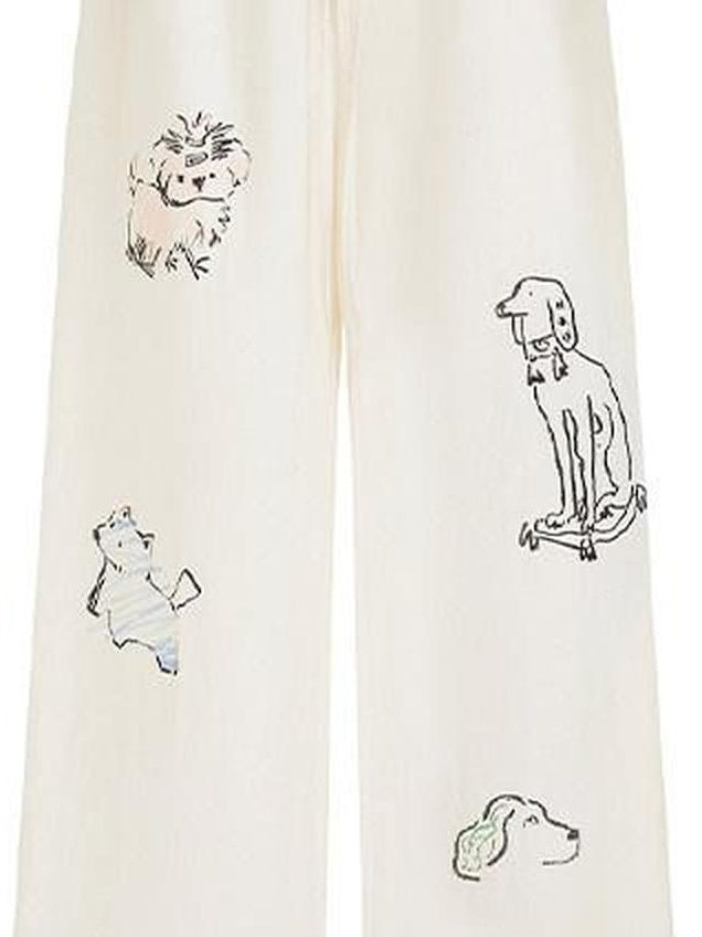 fano Lightweight Nylon Blend Korean Commuter Wide Leg Waist Zip Fly Sweatpants