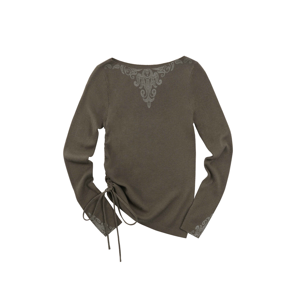 someonesometimes_Soft_Acrylic_Wool_Nylon_Blend_Slim_Fit_Printed_Boat_Neck_Women_Mud_Green_Sweater_MISSTT