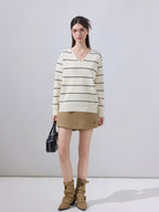 ikyou Wrinkle Free Embroidered High Waist A Line Casual Women Polyester Mini Skirts