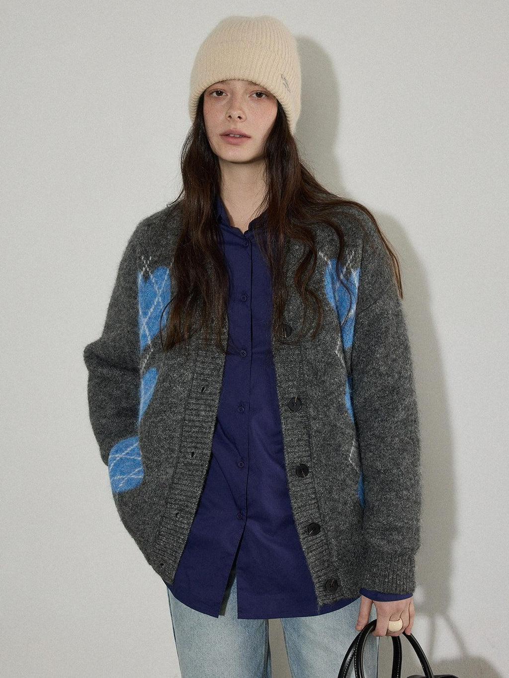 Lofi choose Pure Cotton Loose Fit Commuter Turndown Collar Long Sleeve Buttoned Women Shirts