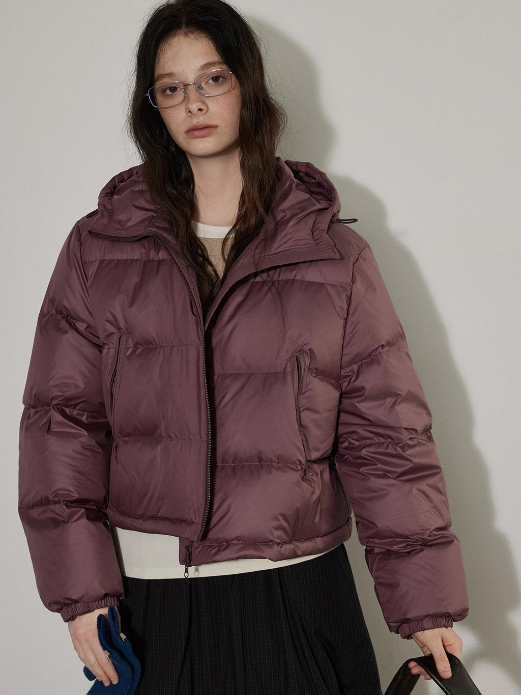 Lofi choose 90 Percent White Duck Down Warm Loose Hooded Short Casual Zipper Down Jackets
