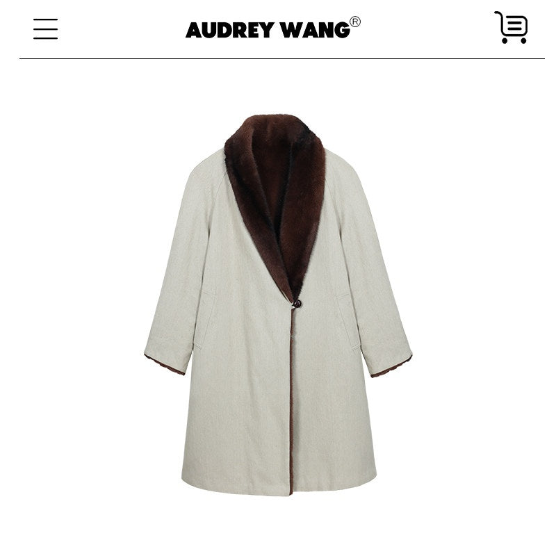 audreyyang_Warm_Thick_Lapel_Patchwork_Slavic_Loose_Fit_For_Women_Faux_Fur_Almond_Long_Coats_MISSTT