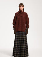 someone sometimes Vintage Red Turtleneck Commuter Pullover Knitwear Acrylic Wool Sweaters