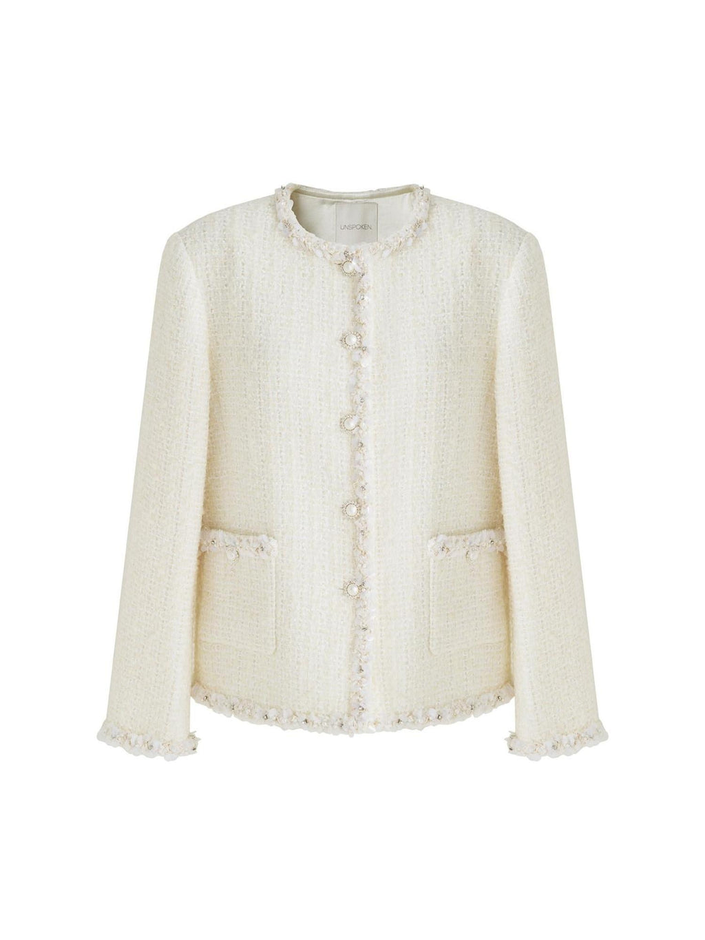 unspoken Wool Blend Minimal Commuter Relaxed Fit 3D Tailored Cropped Jackets