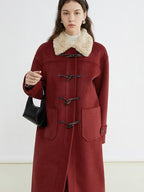 fano Warm Thick Mid Length Stand Collar Straight Commuter Young Women Wool Coats