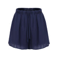 fano_Comfortable_Collared_Long_Sleeve_Navy_Two_Piece_Women_Top_&_Shorts_Sets_MISSTT