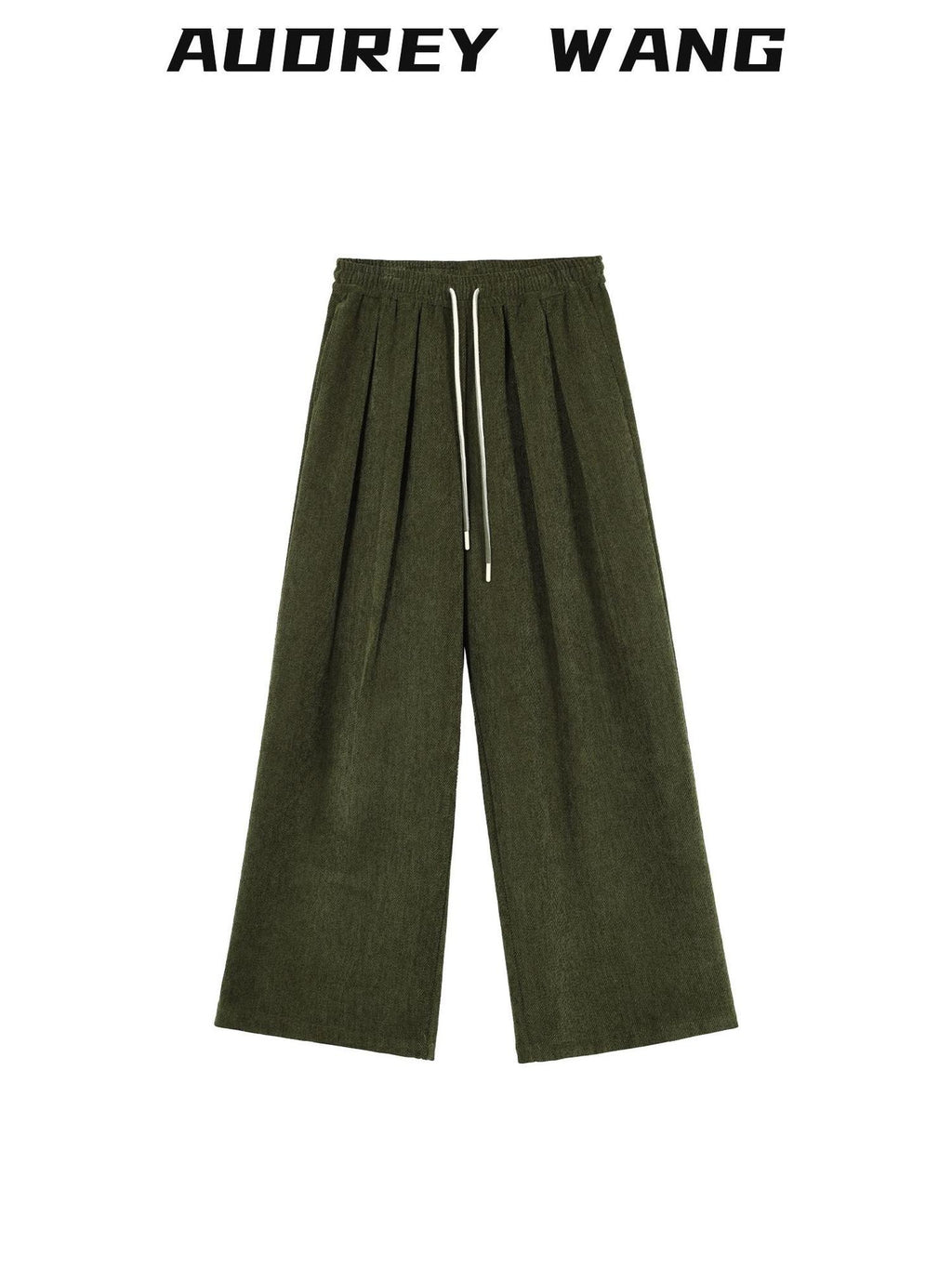 audreyyang Comfort Stretch Polyester Casual Elastic Pull On Women Wide Leg Pants