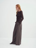 someonesometimes Soft Stretch V-neck Slim Casual Women Polyester Spandex Long Sleeve T-Shirts