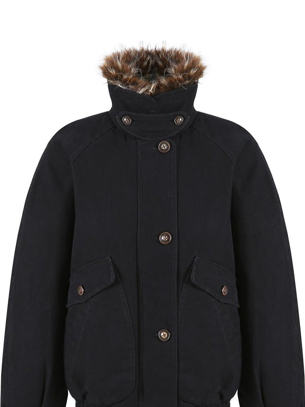 fano Warm 90% White Duck Down Fur Collar Loose High Waist Minimal Black Down Jackets
