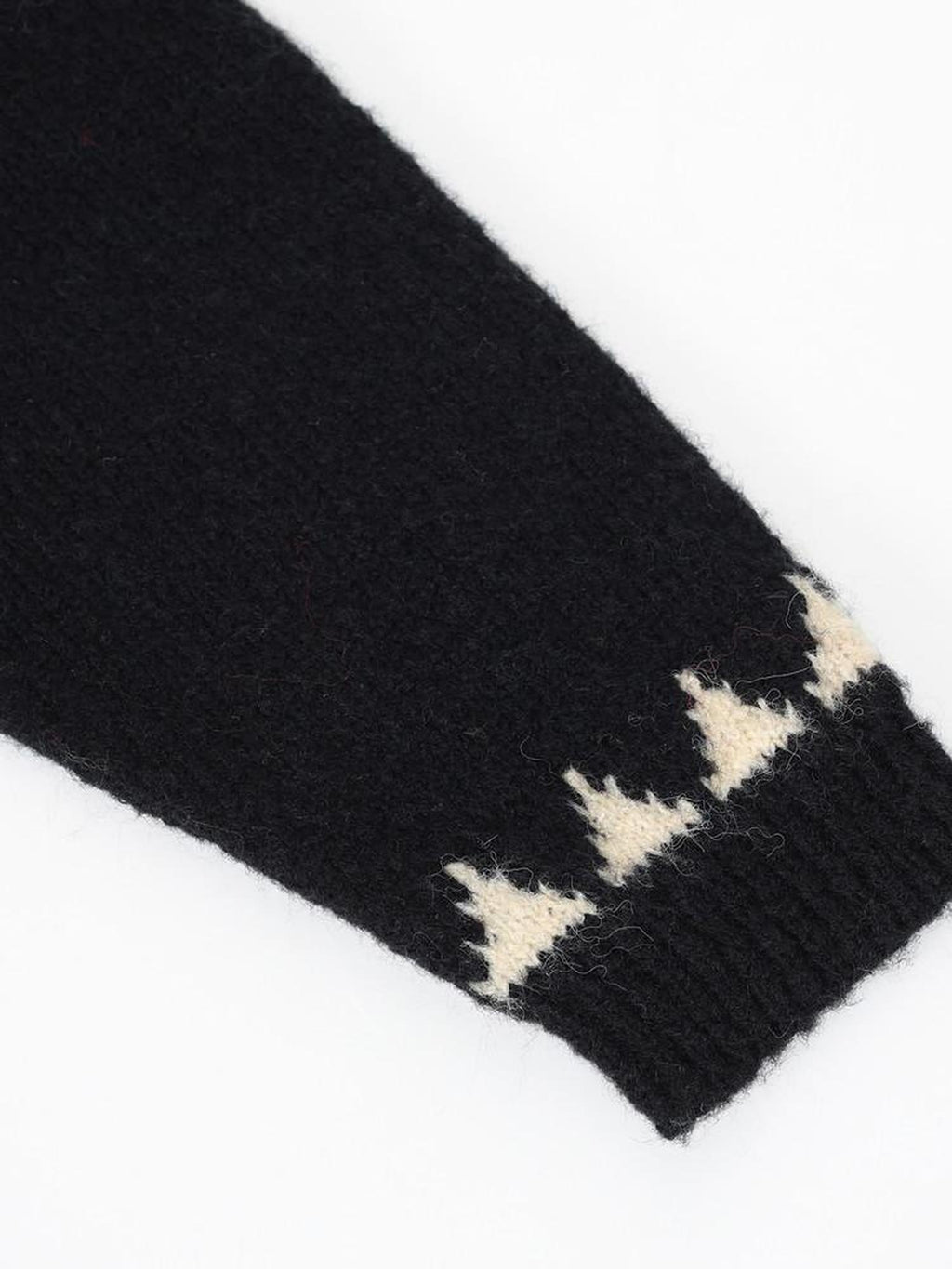 audreyyang Cozy Thick Oversized Geometric Totem Crewneck Women Wool Blend Sweaters