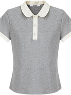 fano Stretch Cotton Henley Neck Korean Straight Heather Gray Short Sleeve T-Shirts