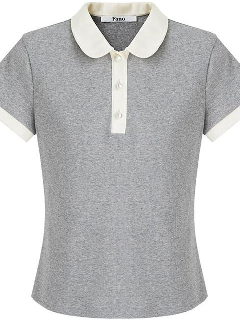 fano Stretch Cotton Henley Neck Korean Straight Heather Gray Short Sleeve T-Shirts