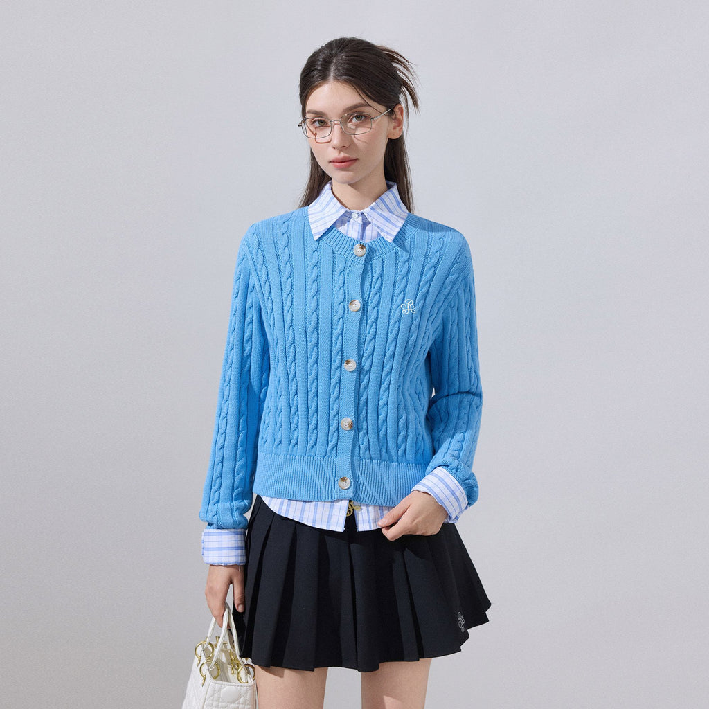 ikyou_Soft_Cotton_Blend_Preppy_Regular_Button_Front_Blue_Casual_Women_Logo_Cardigans_MISSTT