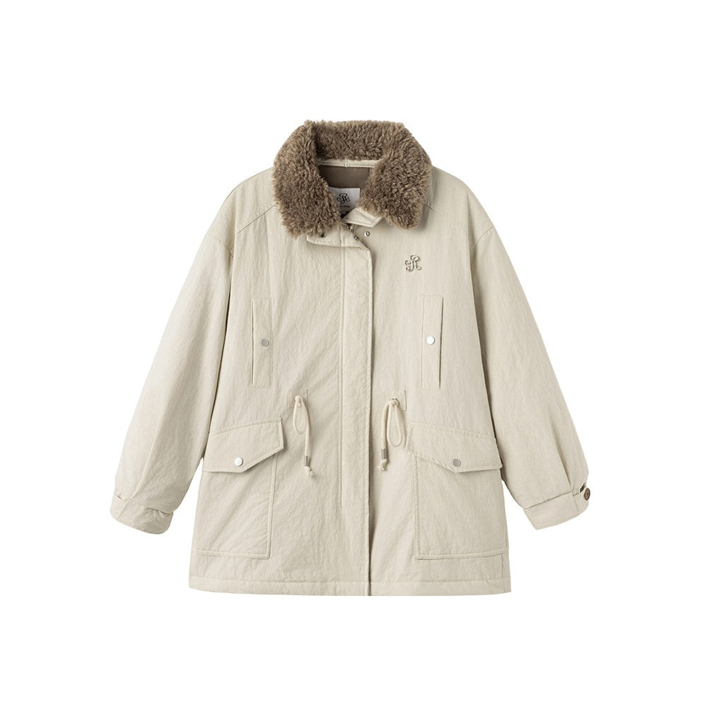 ikyou_Insulated_Cotton_Pocketed_Midlength_Korean_Commuter_Light_Khaki_Down_Jackets_MISSTT