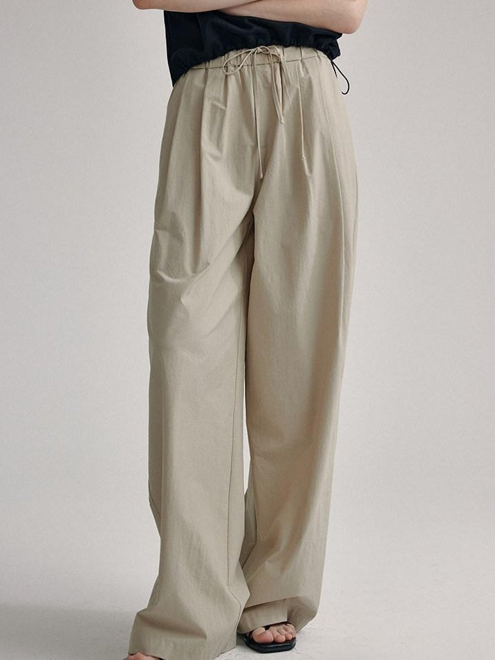 fano High Waist Tailored Minimalist Commuter Nylon Blend Pockets Straight Pants