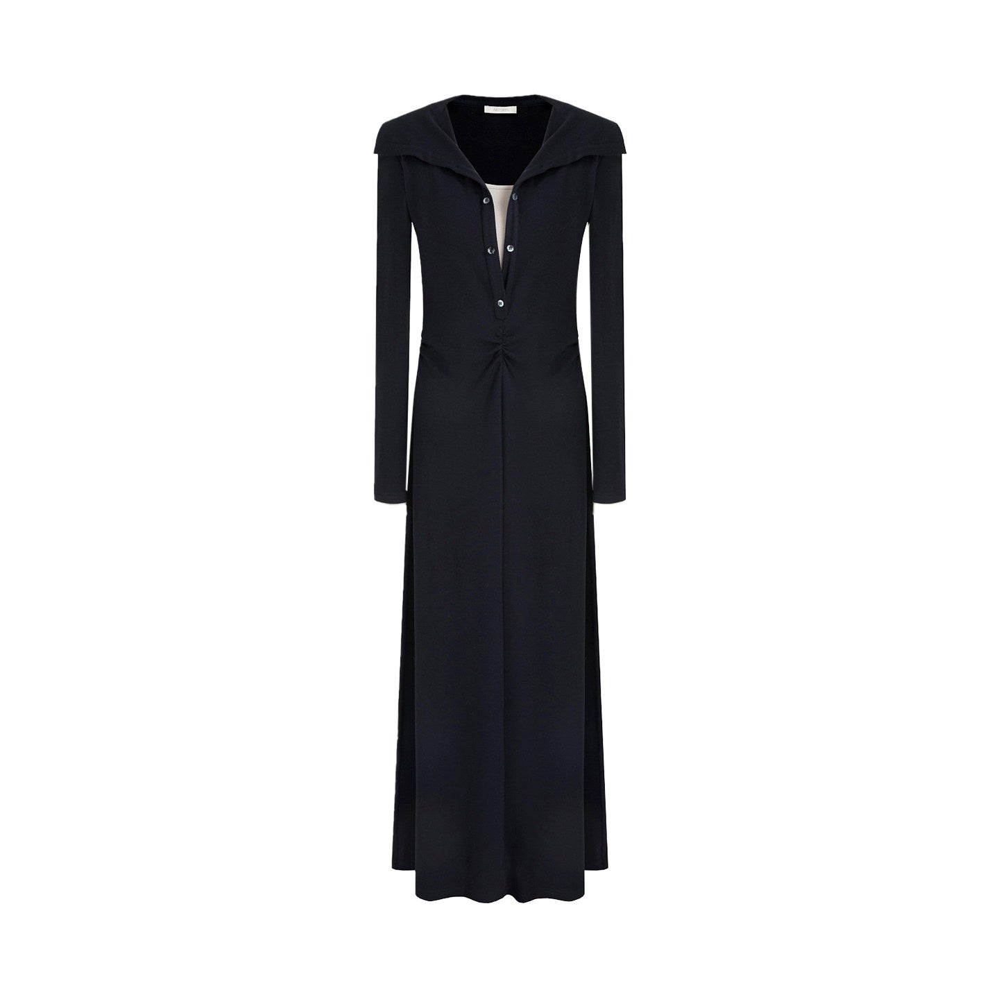 unspoken_Breathable_Modal_Faux_Twopiece_Slim_A_Line_V-neck_Commuter_Maxi_Dresses_MISSTT