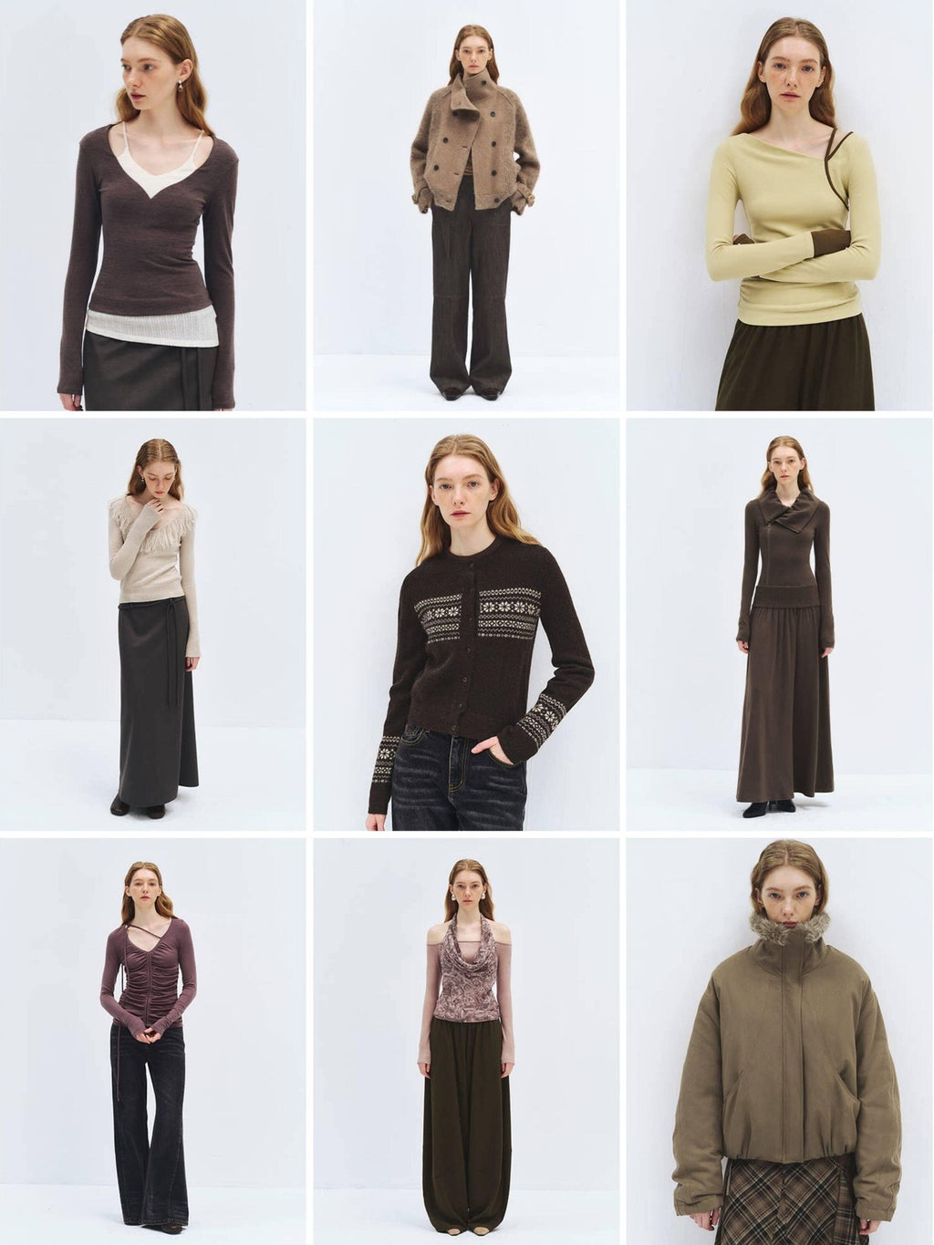 someonesometimes Soft Stretch Knit Slim Fit Casual V-neck Women Sand Long Sleeve T-Shirts