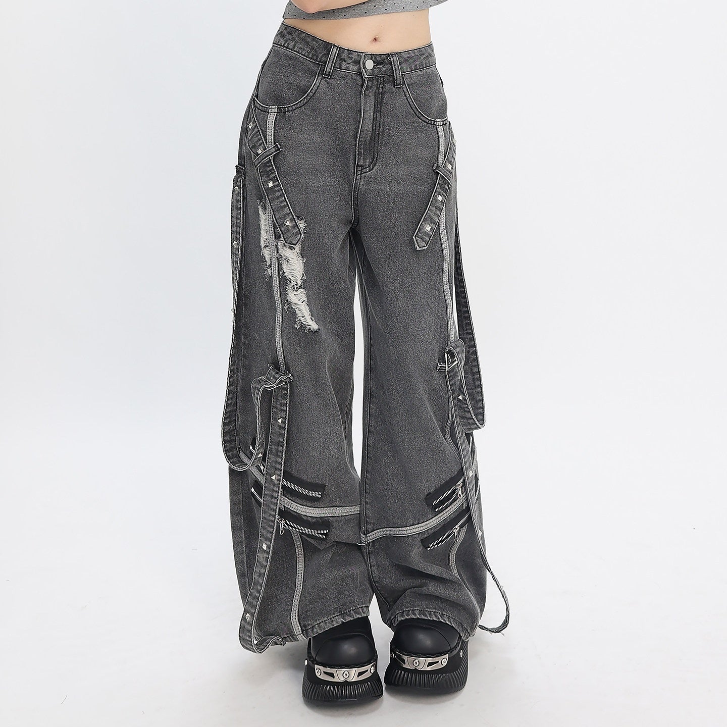 catwish_Distressed_Punk_Ribbon_Tie_Ripped_Women's_Denim_Wide-leg_Jeans_1047671050054_MISSTT