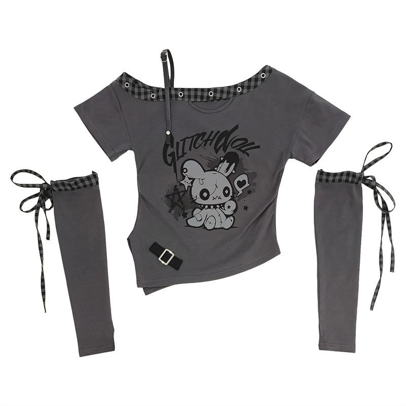 catwish_Glitch_Doll_One_Shoulder_Detachable_Sleeve_Ribbon_Slim_Women's_Mini_Skirts_905116184473_MISSTT
