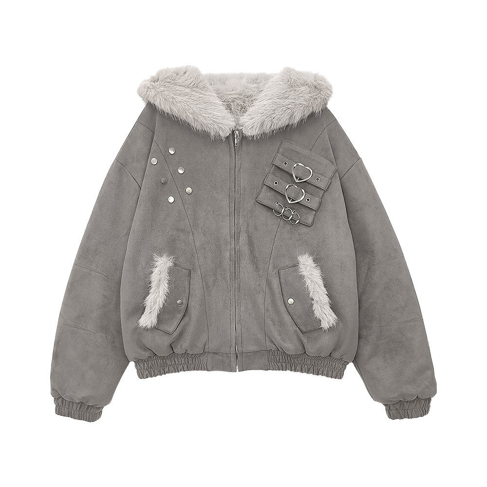 catwish_Mist_Gray_Hooded_Reversible_Puff_Sleeve_Women's_Faux_Rabbit_Fur_Bomber_Jackets_1000597809094_MISSTT
