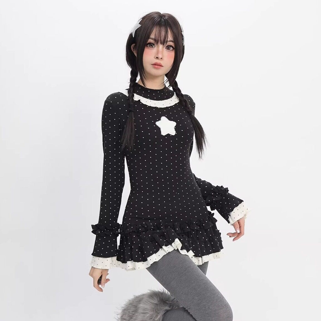 catwish_Polka_Dot_Layered_Lace_Women's_Viscose_Blend_Long_Sleeve_T-shirts_1008086502924_MISSTT