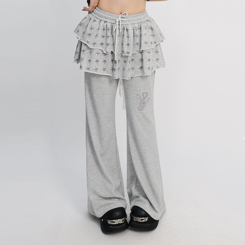 catwish_Star_Print_Drawstring_Low_Waist_Ruffled_Women's_Cotton_Wide-leg_Pants_1028569065537_MISSTT