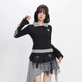 catwish_Street_Graffiti_Letter_Print_Patchwork_Faux_Layered_Women's_Cotton_Hoodies_1027137253213_MISSTT