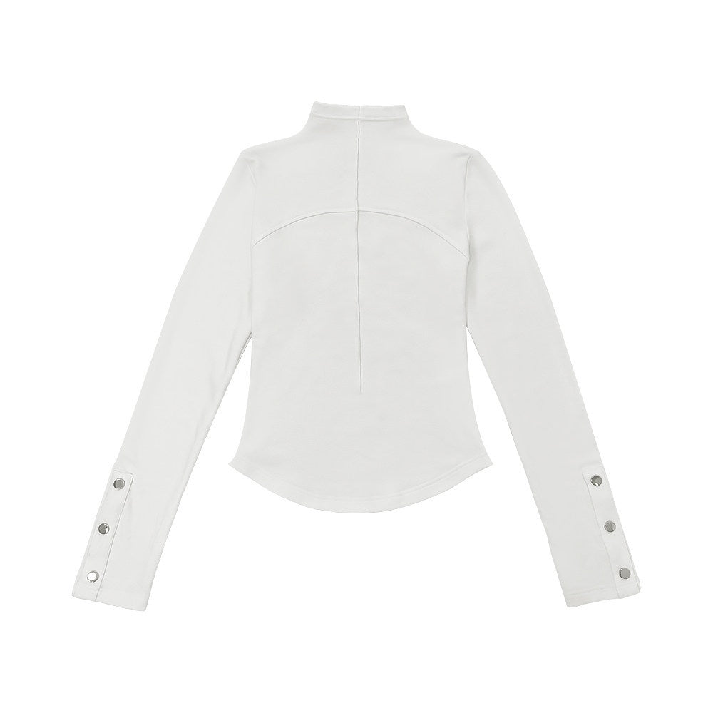 catwish_White_Half_High_Collar_Fleece_Lined_Slim_Fit_Women's_Long_Sleeve_T-shirts_1000585929983_MISSTT