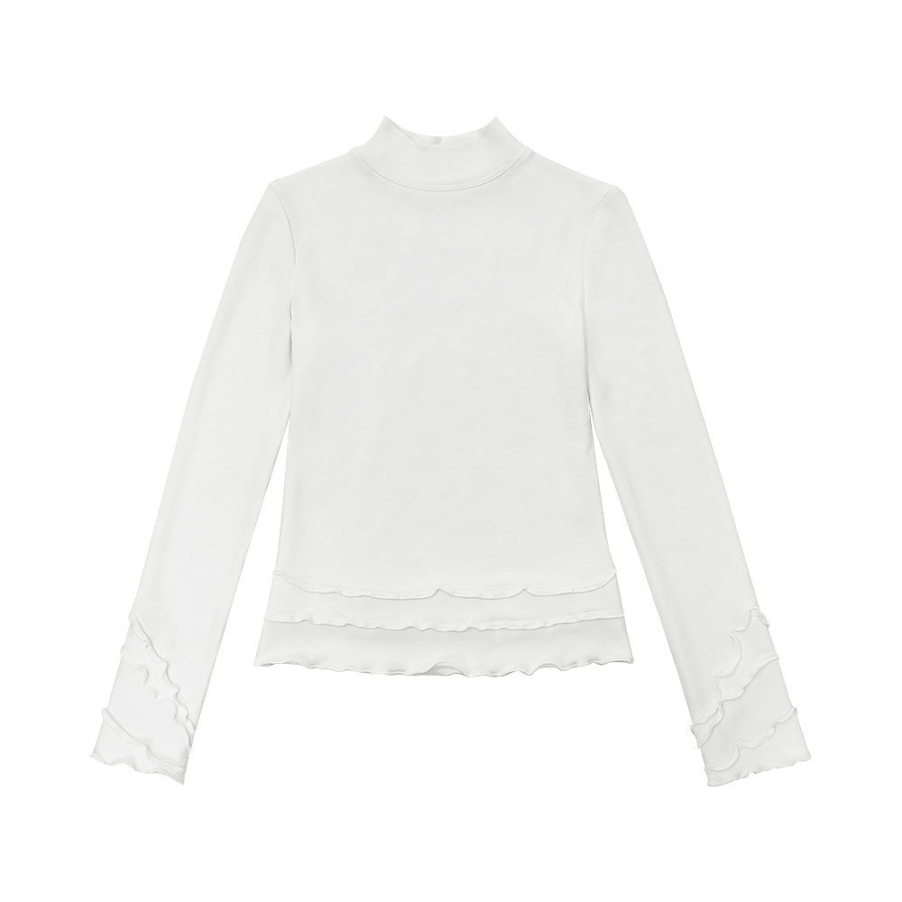 catwish_White_Thick_Fleece_Lined_Mock_Neck_Women's_Derong_Long_Sleeve_T-shirts_999415435654_MISSTT